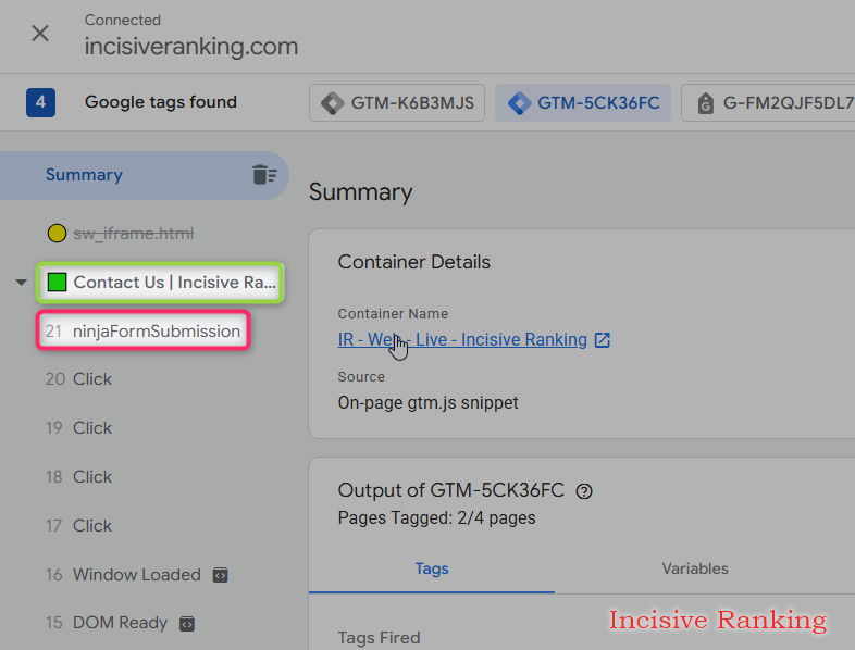 Master Ninja Forms Tracking: How to Track AJAX Submissions in GTM (Step-by-Step Guide) 21 Contact Us Confirmation Screenshot