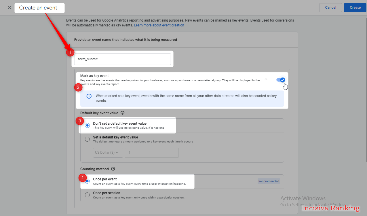 How to Send Custom Key Events to GA4 29 Contact Us Confirmation Screenshot
