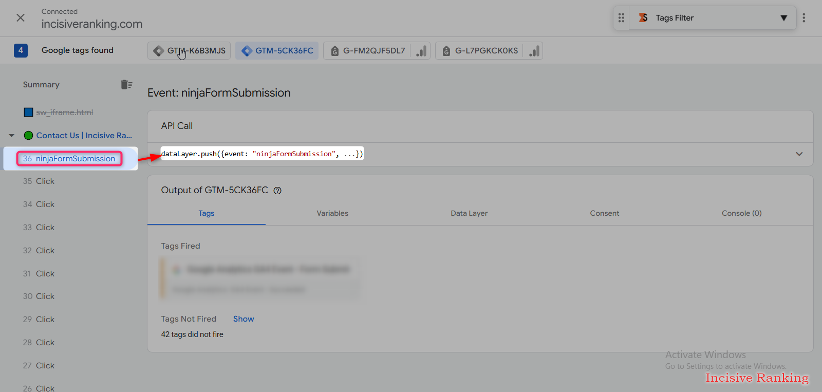 How to Send Custom Key Events to GA4 31 Contact Us Confirmation Screenshot