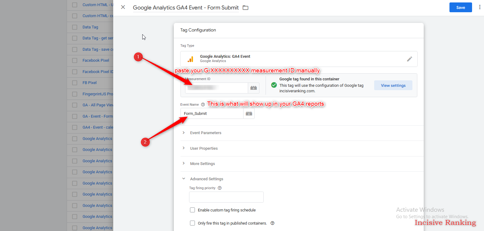 How to Send Custom Key Events to GA4 22 Contact Us Confirmation Screenshot
