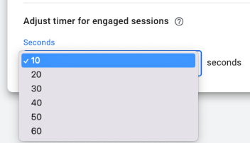 GA4 session timeout settings showing how to adjust the engagement time threshold for Active Users