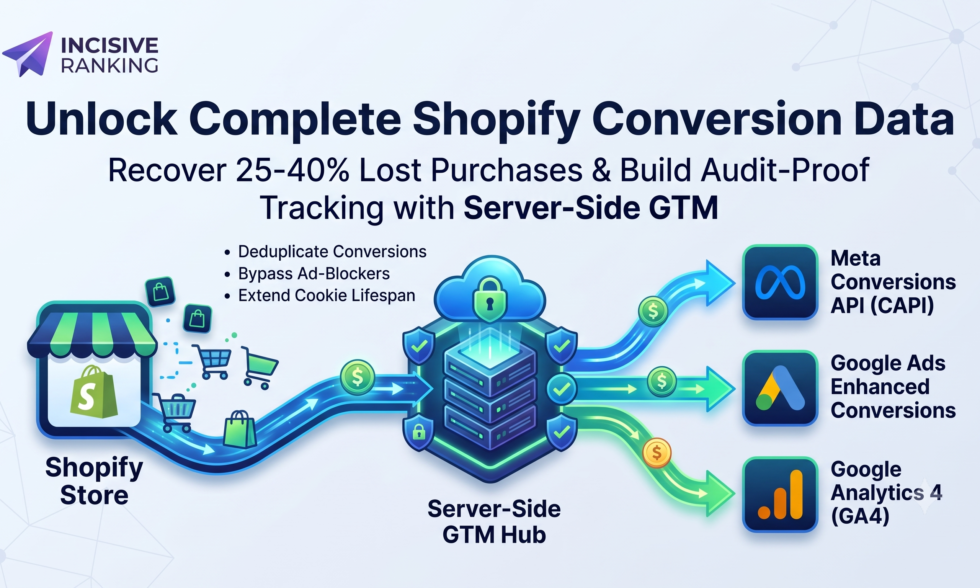 How to Build a Reliable Shopify Tracking System: GA4 + GTM + sGTM + Meta CAPI 1 | Incisive Ranking